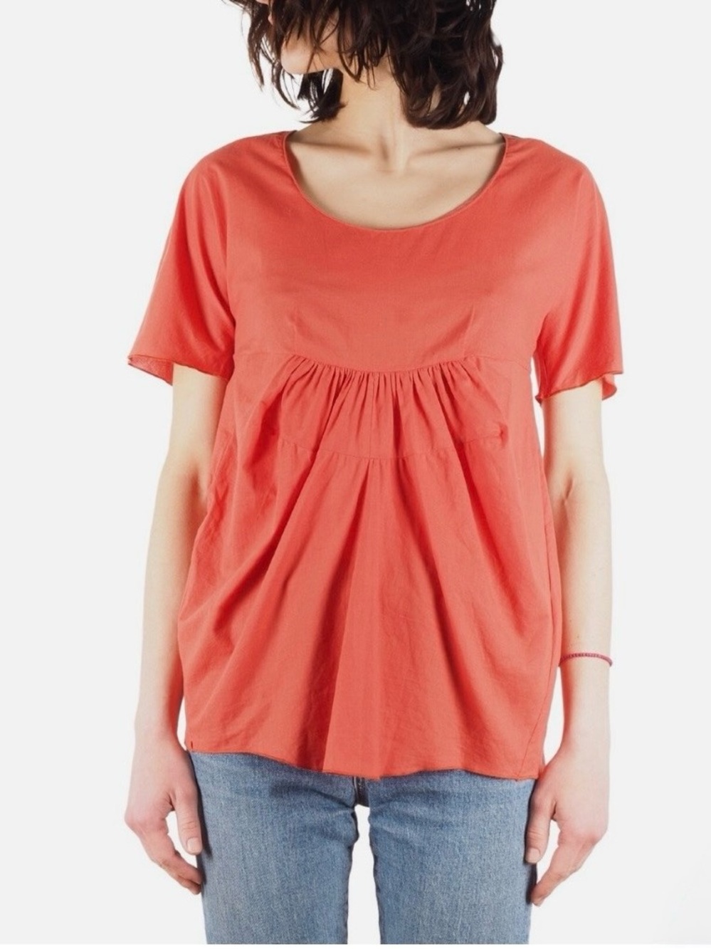 MARNI Short Sleeve Poplin Blouse (Size 42)